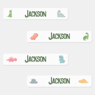 Niedliche Jungs Dinosaurier Kleiderschilder zurück Etiketten