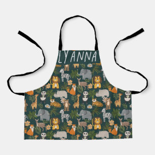 Niedliche Jungtiere drucken Schürze