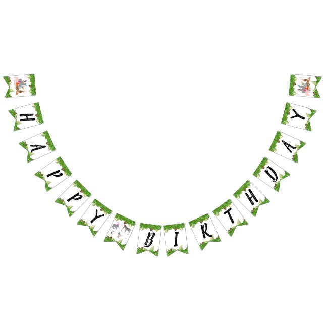 Niedliche Jungtiere im Party Wild One Wimpelkette (Alle)