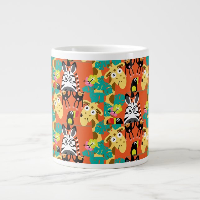 Niedliche Jungtiere Jumbo-Tasse (Vorderseite)