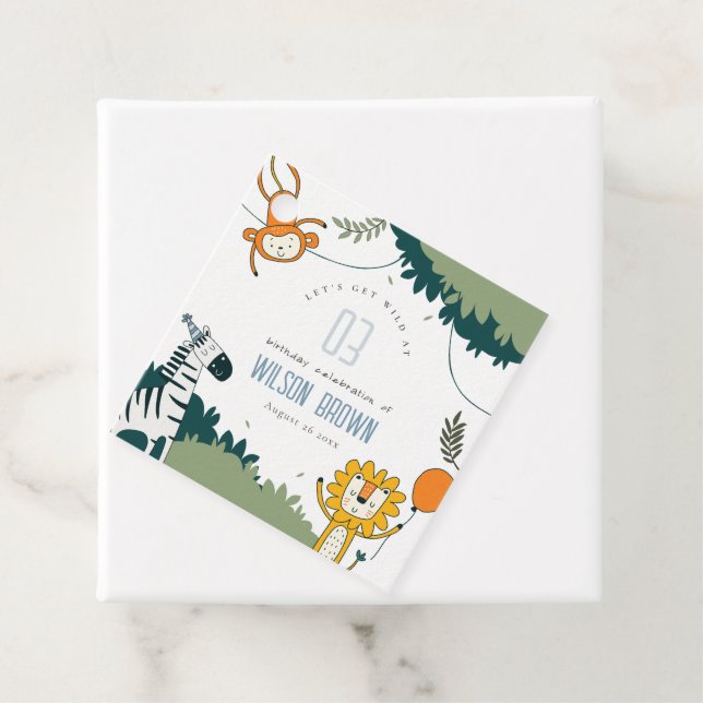 Niedliche Jungtiere Kinder jeden Alters zum Geburt Geschenkanhänger (Beispiel)