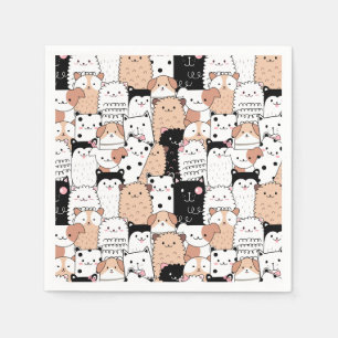 Niedliche Jungtiere Napkins Serviette