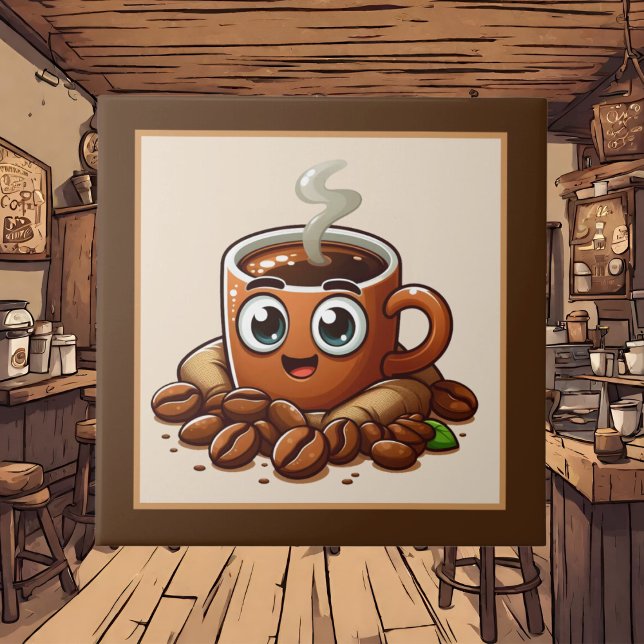 Niedliche Kaffee-Bar , Shop oder Kaffeeküche Fliese (Von Creator hochgeladen)