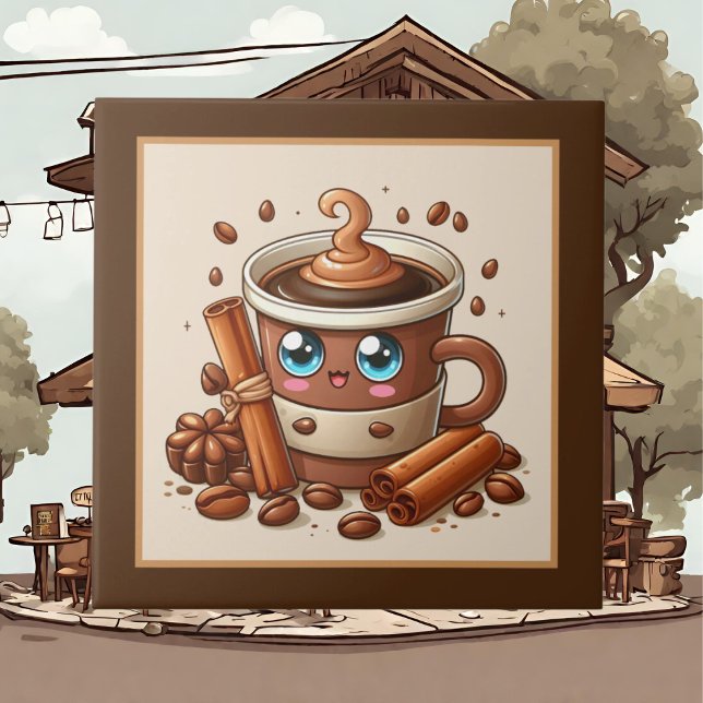 Niedliche Kaffee-Bar , Shop oder Kaffeeküche Fliese (Von Creator hochgeladen)