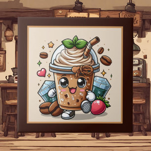 Niedliche Kaffee-Bar , Shop oder Kaffeeküche Fliese