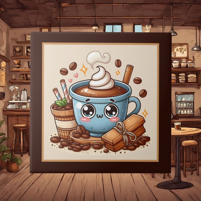 Niedliche Kaffee-Bar , Shop oder Kaffeeküche Fliese (Von Creator hochgeladen)
