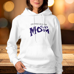 Niedliche KAFFEE-GETRÄNKE KATZE-MAMA Schwarz/Blau  Hoodie