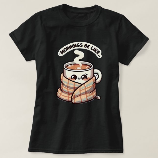 Niedliche Kaffee-Tasse Design Black Women's T - Sh T-Shirt (Design vorne)