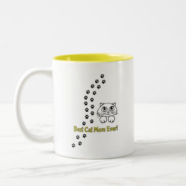 Niedliche Kaffee-Tasse Zweifarbige Tasse (Links)