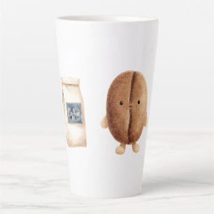Niedliche Kaffeebohne Milchtasse