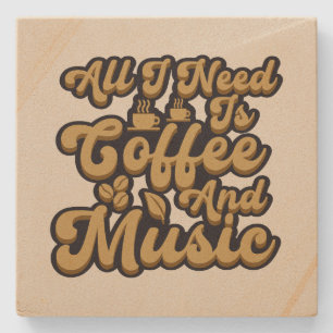 Niedliche Kaffeemusik Steinuntersetzer