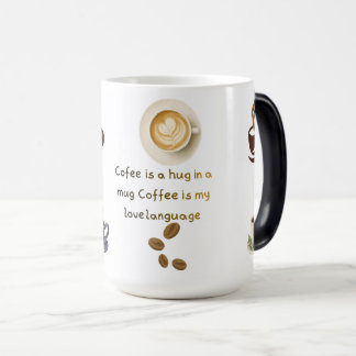 Niedliche Kaffeetasse , Kaffee ist eine Umarmung i