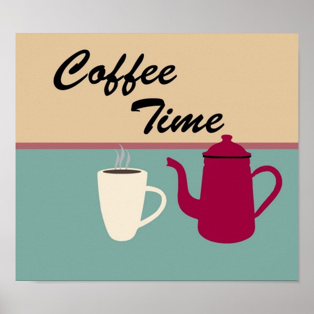 Niedliche Kaffeezeit Poster (Vorne)