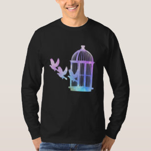 Niedliche Käfigvögel Flying Art Bird Watchin T-Shirt