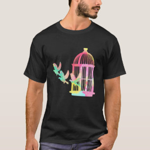 Niedliche Käfigvögel Flying Art Bird Watchin T-Shirt