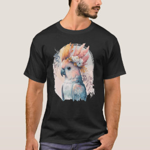 Niedliche Kakadu-Papagei-Blume T-Shirt