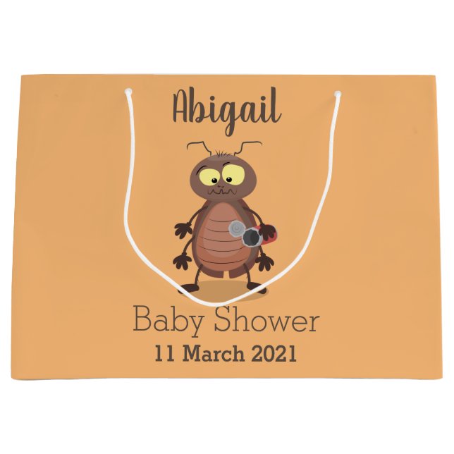 Niedliche Kakerlakenfigur Große Geschenktüte (Vorderseite)