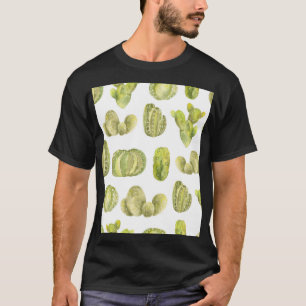 Niedliche Kakteen, Aquarellfarben Nahtlose Dekorat T-Shirt