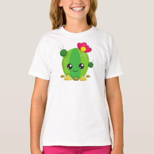 Niedliche Kakteen, Kawaii-Kakteen, grüne Kakteen,  T-Shirt