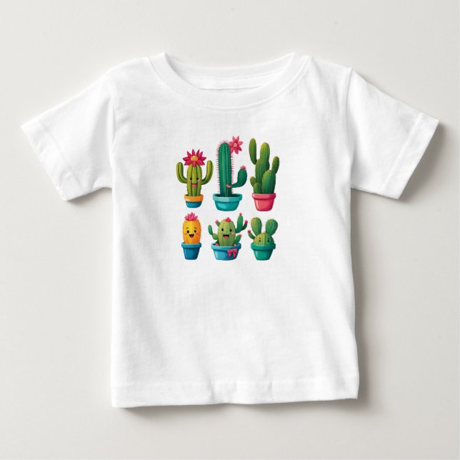 Niedliche Kaktus Baby T-shirt (Vorderseite)