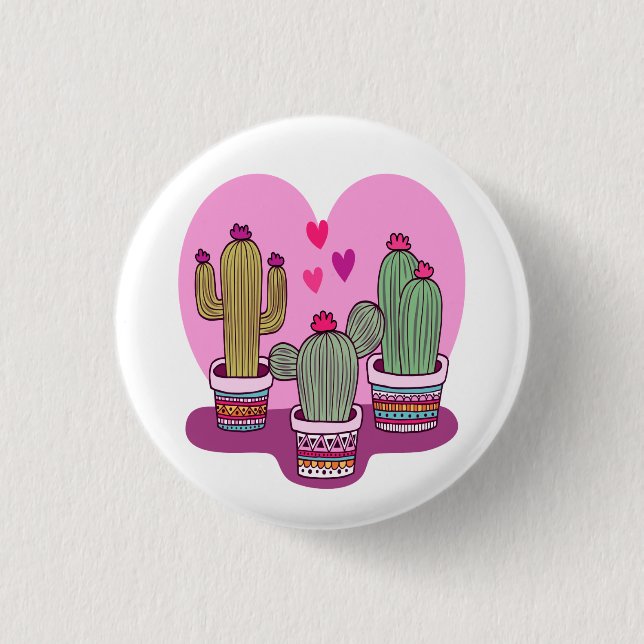 niedliche Kaktus Button (Vorderseite)