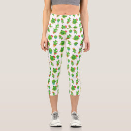 Niedliche Kaktus, grüne Kakteen, Kaktusmuster Capri Leggings