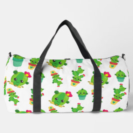 Niedliche Kaktus, grüne Kakteen, Kaktusmuster Duffle Bag
