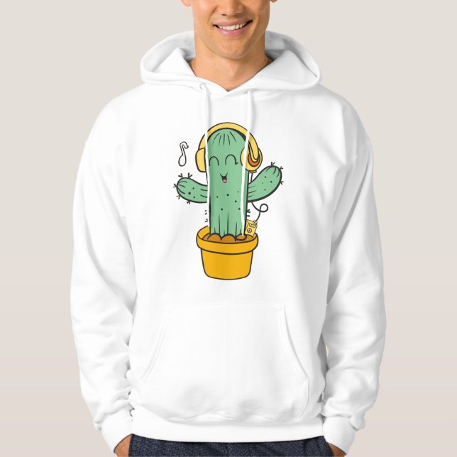 niedliche Kaktus Hoodie (Vorderseite)