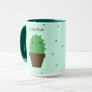 Niedliche Kaktus kawaii Pflanzen-Tasse Tasse