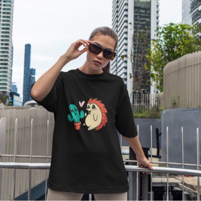 Niedliche Kaktus und Igel T-Shirt (Von Creator hochgeladen)