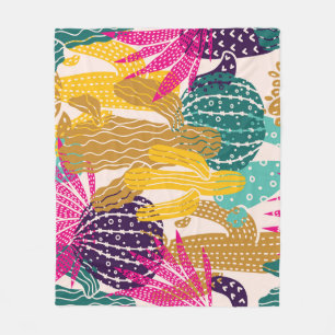 Niedliche Kaktus Vintag Nahtlose Illustration. Fleecedecke
