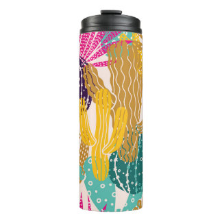 Niedliche Kaktus Vintag Nahtlose Illustration. Thermosbecher