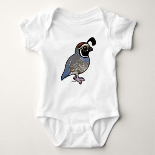 Niedliche Kalifornien-Wachteln Baby Strampler