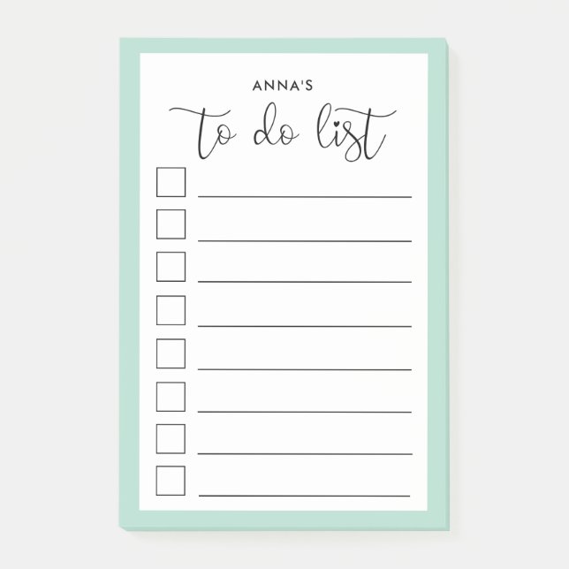 Niedliche Kalligraphie Post-it Klebezettel (Vorderseite)