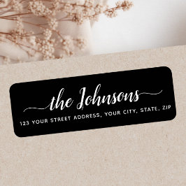 Niedliche Kalligraphieschrift schwarze Rücksendead