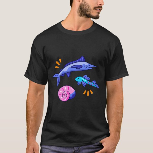 Niedliche Kämpfe gegen Aufkleber für Fische, holog T-Shirt (Vorderseite)