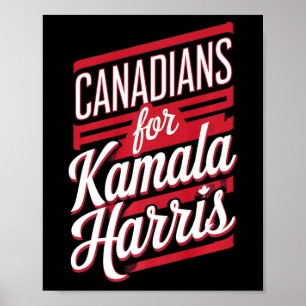 Niedliche kanadische Mädchen für Kamala Harris Can Poster