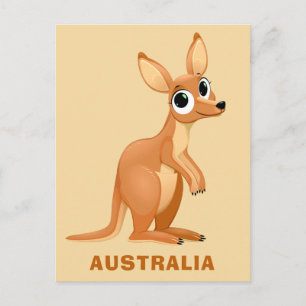 Niedliche Kangaroo-Postkarte Postkarte