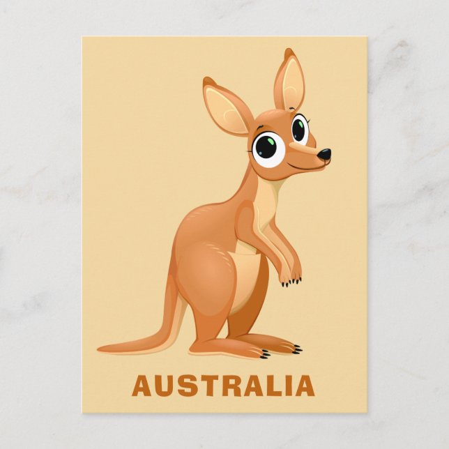 Niedliche Kangaroo-Postkarte Postkarte (Vorderseite)