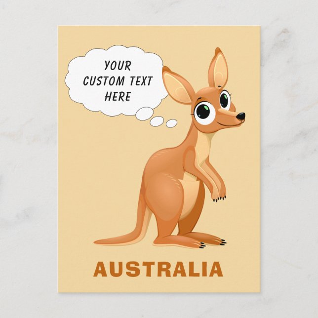 Niedliche Kangaroo-Postkarte Postkarte (Vorderseite)