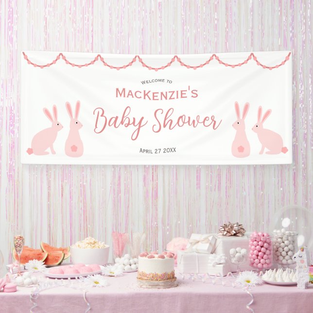 Niedliche Kaninchen-Babydusche Banner (Party)