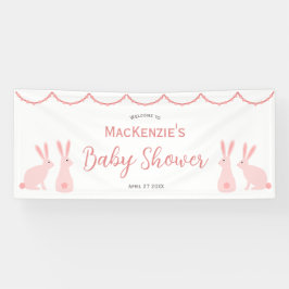 Niedliche Kaninchen-Babydusche Banner