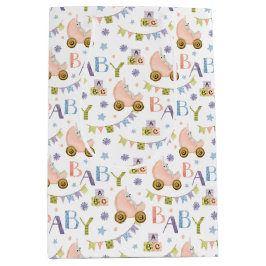 Niedliche Kaninchen-Babydusche Mittlere Geschenktüte