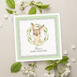 Niedliche Kaninchen-Babydusche Serviette