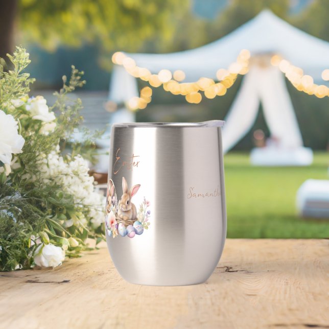 Niedliche Kaninchen Bunnies Eier Happy Oaster (Hochzeit)