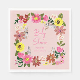 Niedliche Kaninchen Bunny Girl Baby Dusche Serviette