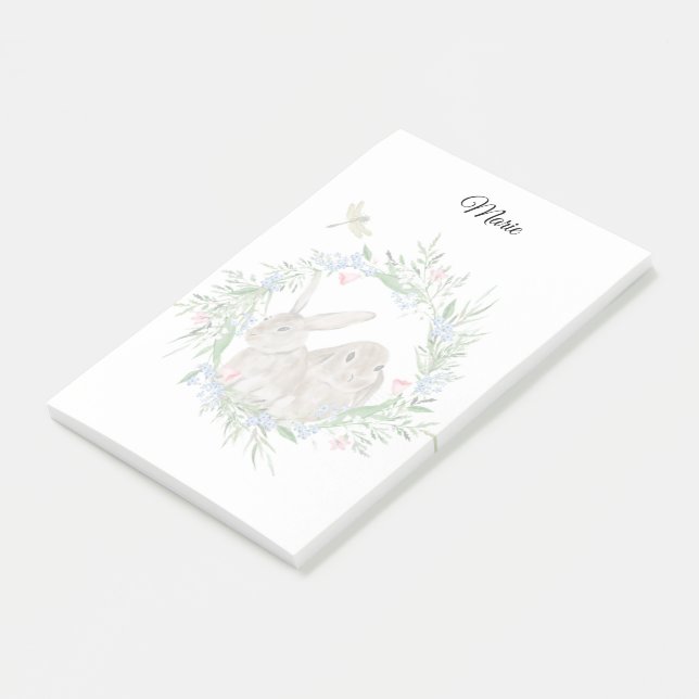 Niedliche Kaninchen Post-it Klebezettel (angewinkelt)