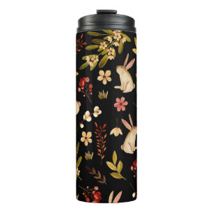 Niedliche Kaninchen: Wasserfarben, handGezeichnet  Thermosbecher