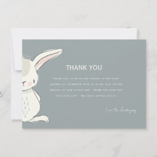 Niedliche Kaninchendusche Danke Einladung