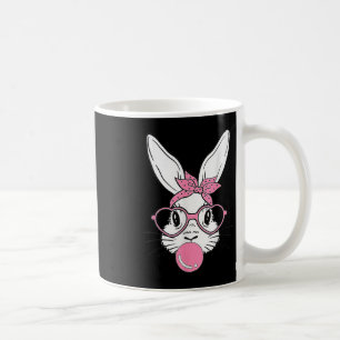 Niedliche Kaninchengesicht mit Bandana Heart Gles  Kaffeetasse